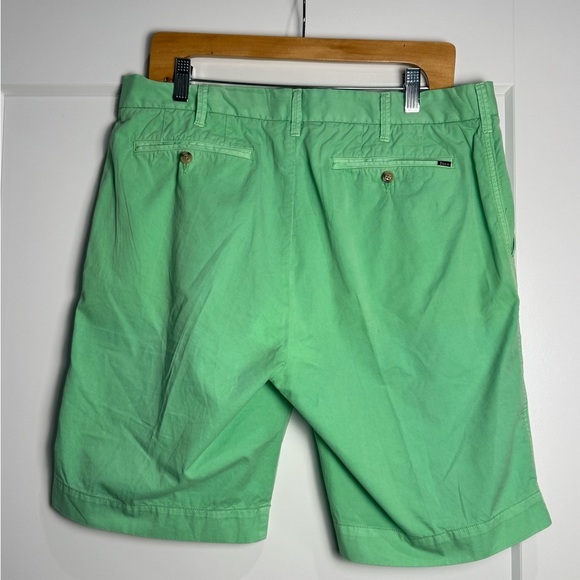 Polo Ralph Lauren Green Flat Front Shorts classic fit 100% cotton - Picture 2 of 9